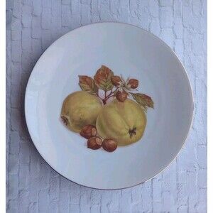 Bareuther Waldsassen Bavaria Porcelain Dessert Plate Featuring Fruits and Nuts